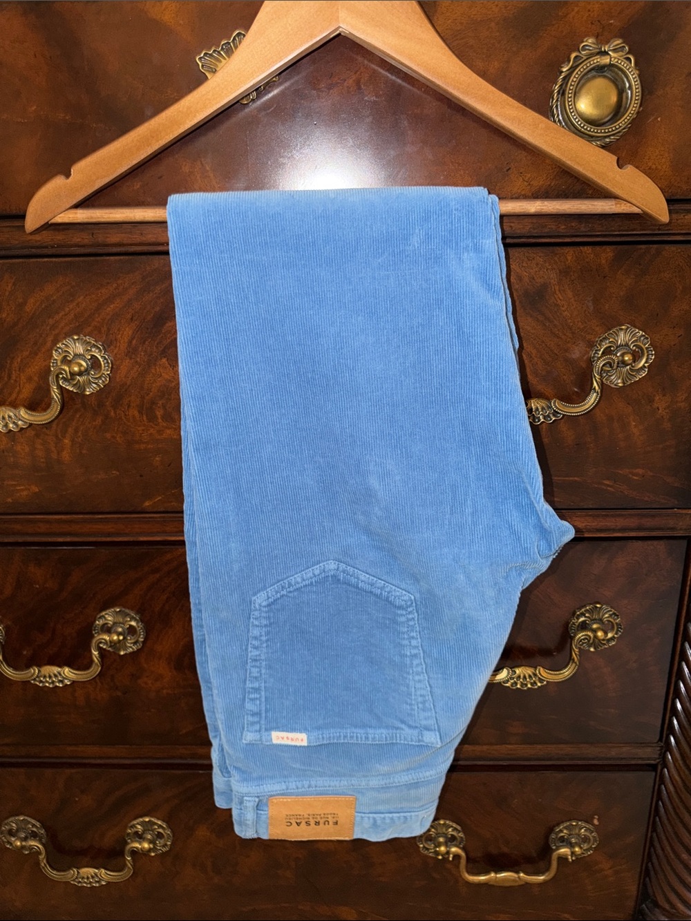 Mens Fursac Light Blue Corduroy Pants